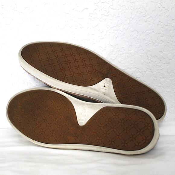 UGG Keile Perforated Leather Slip On Loafer Size 9.5 Preloved Preppy - Picture 5 of 6